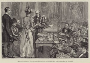 La principessa Louise e il principe Aribert ricevono un indirizzo dalla Corporazione di Windsor da Walter Paget